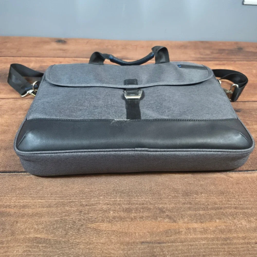 Brenthaven Laptop Bag Mens Large Grey Good Collins Messenger Crossbody Briefcase